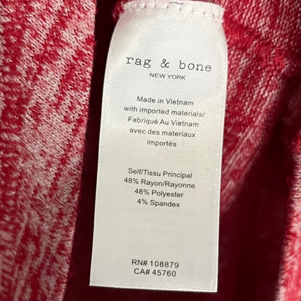 Rag & Bone New York Ruby Red Lightweight Knit Ove… - image 3